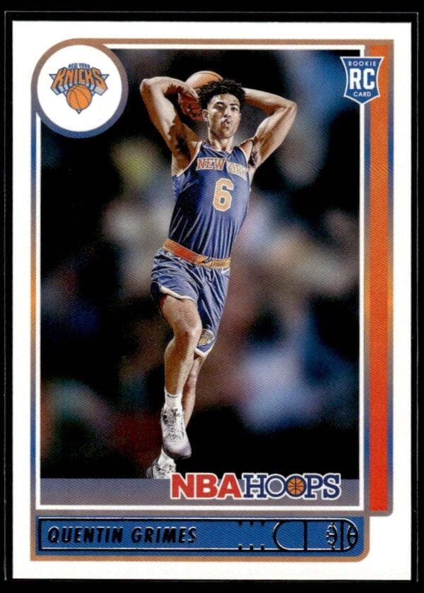 _10 2021 NBA Hoops New York Knicks #206 Quentin Grimes RC Rookie