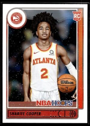 _10 2021 NBA Hoops Atlanta Hawks #249 Sharife Cooper RC Rookie