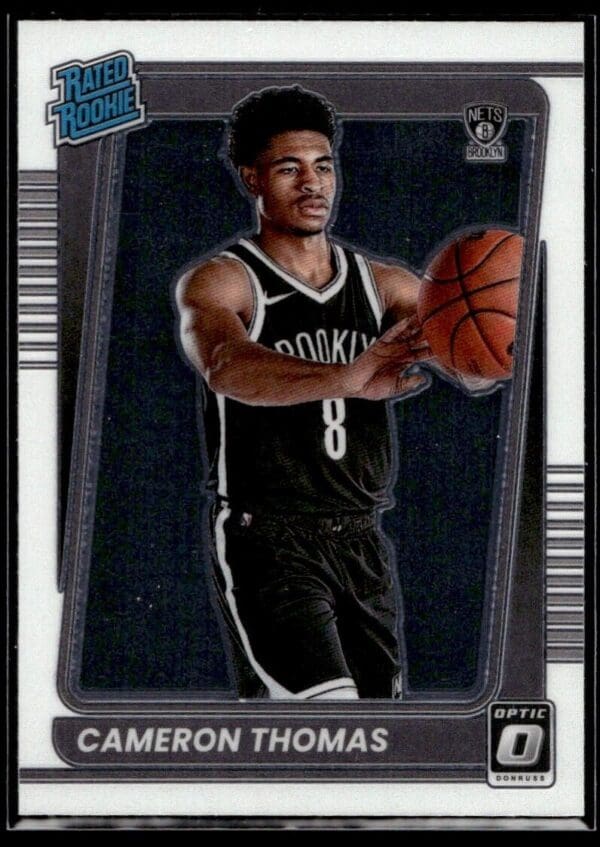 _10 2021 Donruss Optic Brooklyn Nets #153 Cameron Thomas RC Rookie