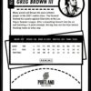 2021 NBA Hoops Portland Trail Blazers #226 Greg Brown III RC Rookie