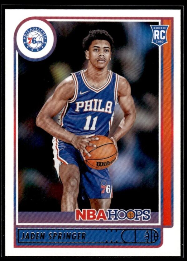 _10 2021 NBA Hoops Philadelphia 76ers #239 Jaden Springer RC Rookie