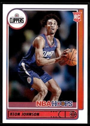 2021 NBA Hoops Los Angeles Clippers #205 Keon Johnson RC Rookie
