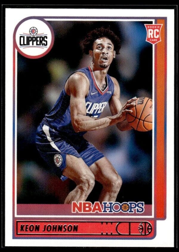 2021 NBA Hoops Los Angeles Clippers #205 Keon Johnson RC Rookie