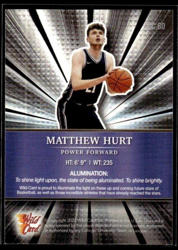 2021 Wild Card Alumination  #ABC-60 Matthew Hurt