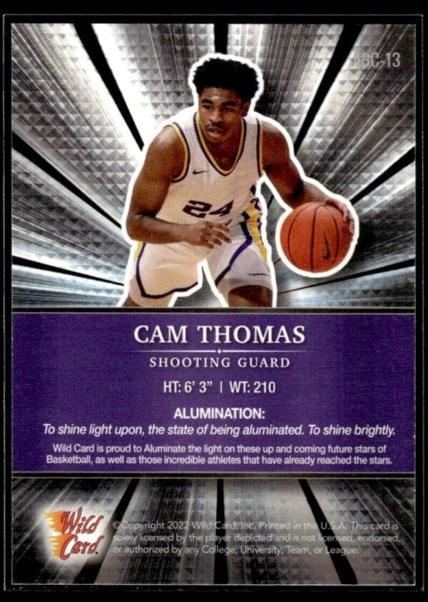 _10 2021 Wild Card Alumination #ABC-13 Cam Thomas
