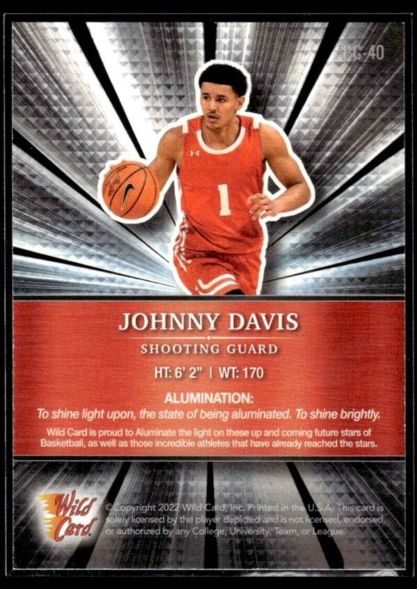 2021 Wild Card Alumination  #ABC-40 Johnny Davis