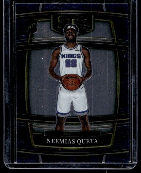 2021 Panini Select Sacramento Kings #144 Neemias Queta RC Rookie Autographed Blu