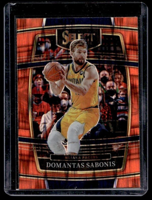 2021 Panini Select Indiana Pacers #73 Domantas Sabonis Orange Shimmer