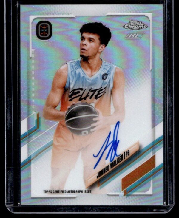 2021 Topps Now Overtime Elite  #CA-JW Johned Walker RC Rookie Autographed Refrac