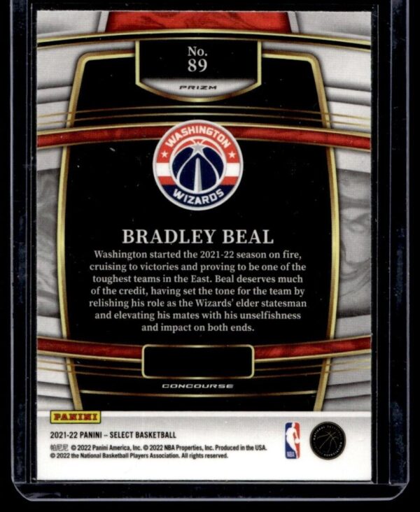 _10 2021 Panini Select Washington Wizards #11 Bradley Beal Orange Shimmer