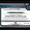2021 Bowman University  #BCPA-KC Kennedy Chandler Autographed 27/199 Lava