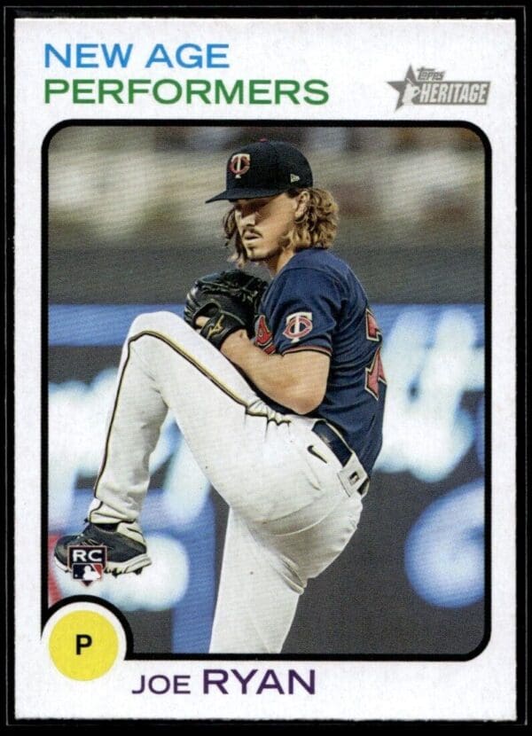 _10 2022 Topps Heritage New Age Performers Joe Ryan Rookie Minnesota Twins #NAP-18
