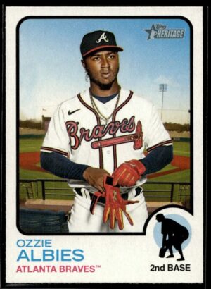 2022 Topps Heritage Ozzie Albies Atlanta Braves #378