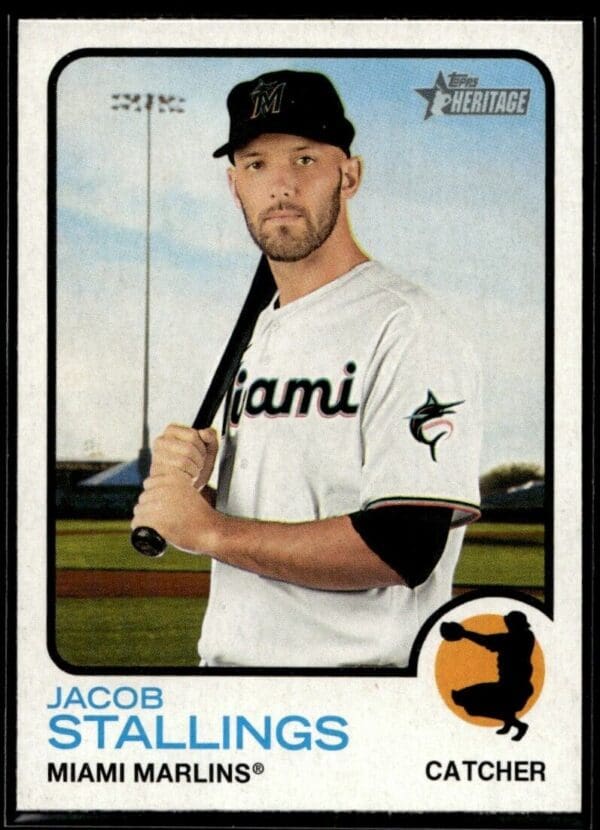 2022 Topps Heritage Jacob Stallings Miami Marlins #184