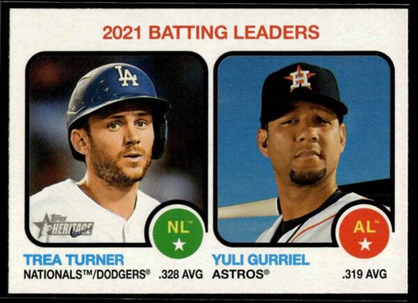 2022 Topps Heritage Yuli Gurriel/Trea Turner Houston Astros/Los Angeles Dodgers