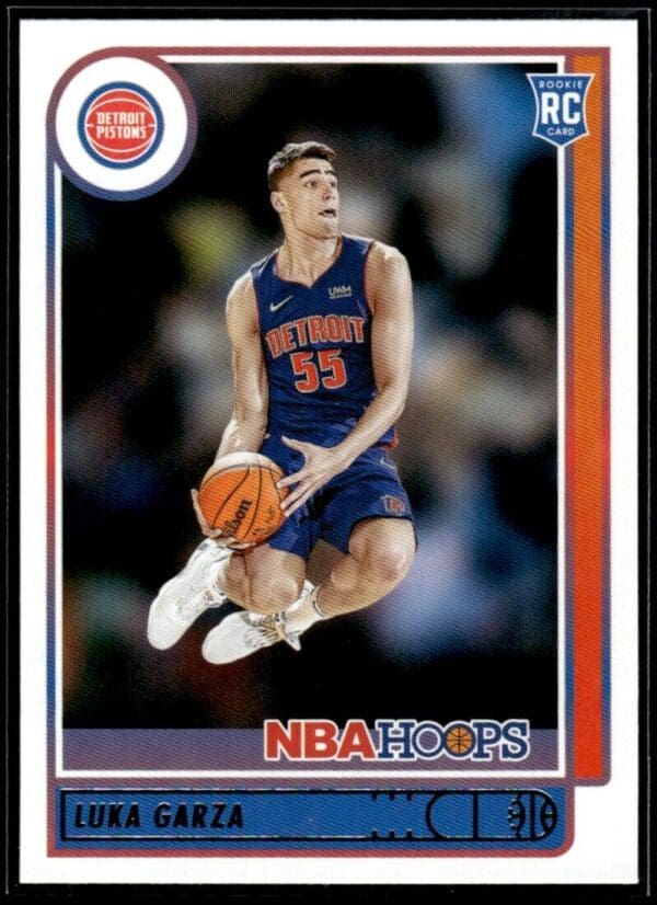 _10 2021 NBA Hoops Detroit Pistons #250 Luka Garza RC Rookie