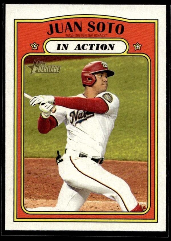 _10 2021 Topps Heritage Jaun Soto In Action #36 National League Leading Batsmen