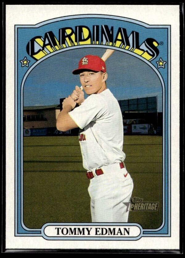 _10 2021 Topps Heritage St. Louis Cardinals #341 Tommy Edman