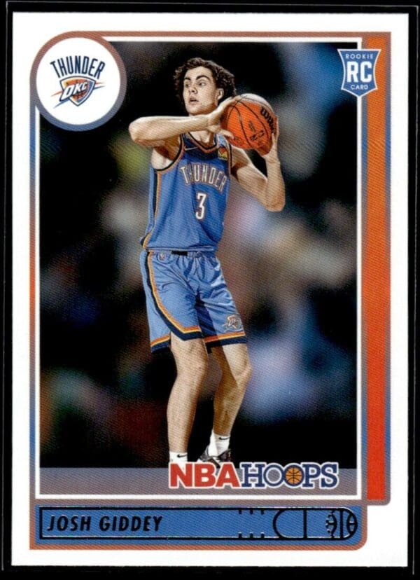 _10 2021 NBA Hoops Oklahoma City Thunder #202 Josh Giddey RC Rookie