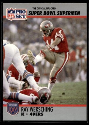 1990 Pro Set Super Bowl 160 San Francisco 49ers #124 Ray Wersching