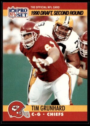 1990 Pro Set Super Bowl 160 Kansas City Chiefs #709 Tim Grunhard