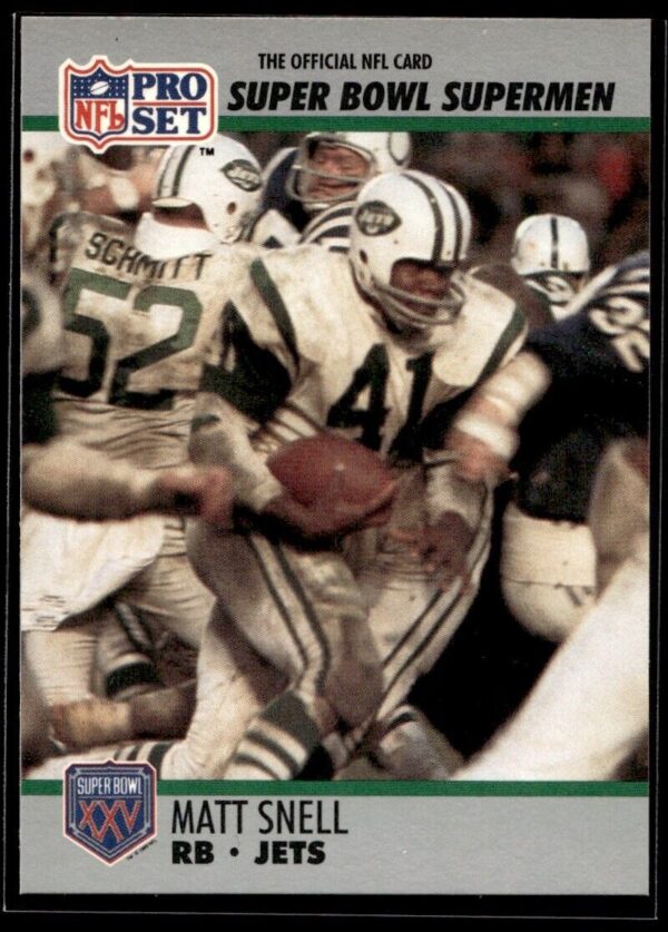 _10 1990 Pro Set Super Bowl 160 New York Jets #44 Matt Snell
