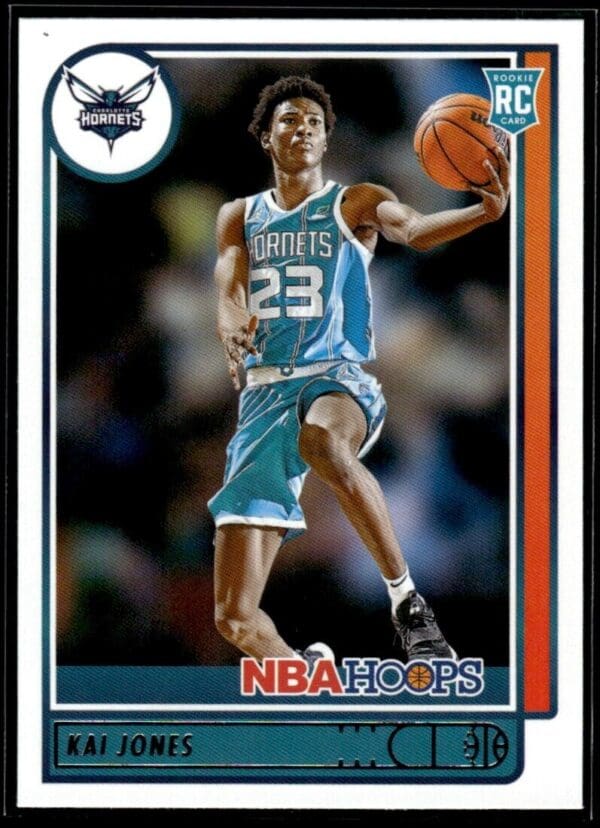 _10 2021 NBA Hoops Charlotte Hornets #230 Kai Jones RC Rookie