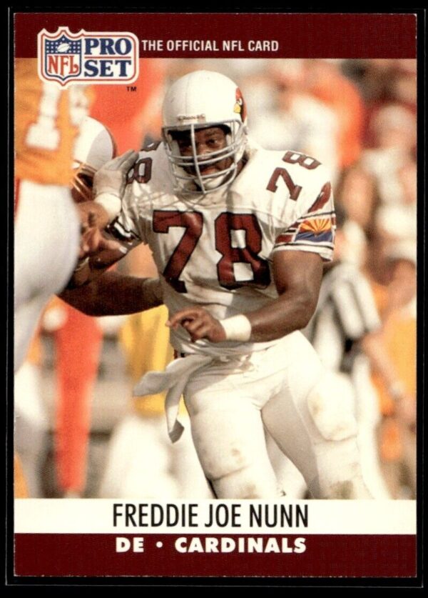 1990 Pro Set Super Bowl 160 Phoenix Cardinals #617 Freddie Joe Nunn