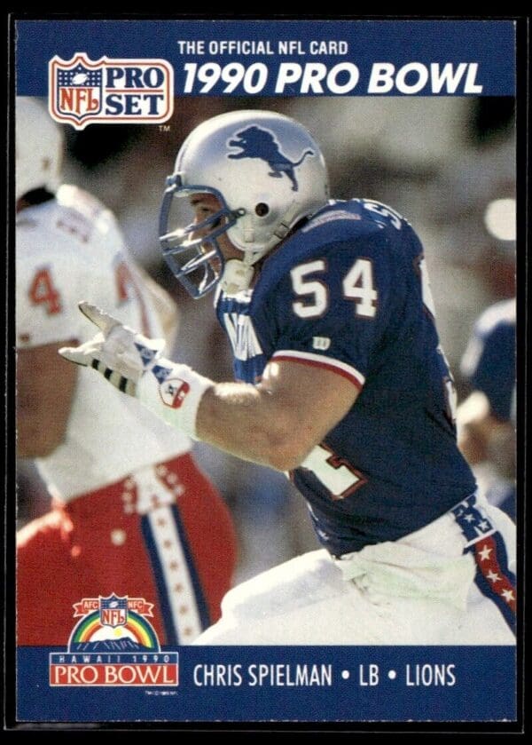_10 1990 Pro Set Super Bowl 160 Detroit Lions #419 Chris Spielman