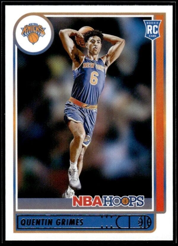 2021 NBA Hoops New York Knicks #206 Quentin Grimes RC Rookie