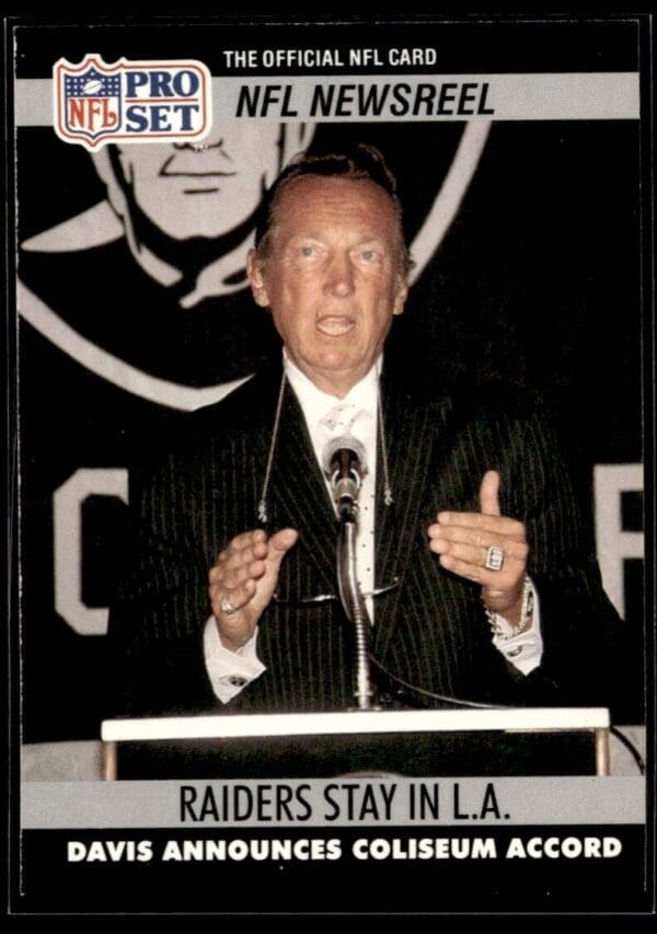 1990 Pro Set Super Bowl 160 Los Angeles Raiders #786 Al Davis