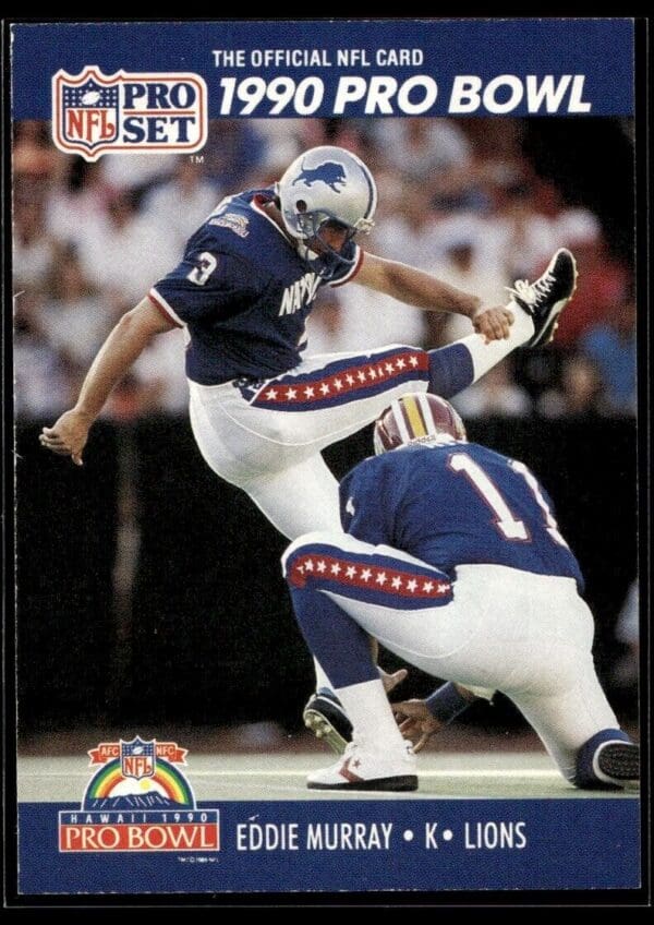 1990 Pro Set Super Bowl 160 Detroit Lions #409 Eddie Murray