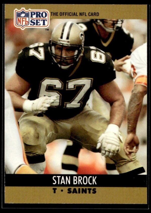 1990 Pro Set Super Bowl 160 New Orleans Saints #586 Stan Brock
