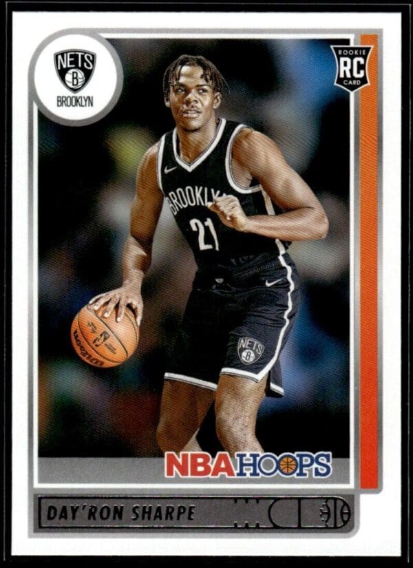 2021 NBA Hoops Brooklyn Nets #215 Day'Ron Sharpe RC Rookie