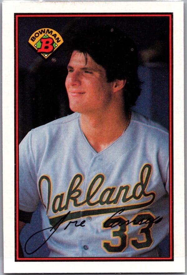 _10 1989 Bowman Oakland Athletics #201 Jose Canseco