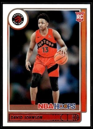 2021 NBA Hoops Toronto Raptors #222 David Johnson RC Rookie