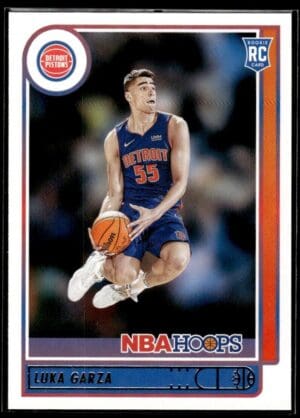 _10 2021 NBA Hoops Detroit Pistons #250 Luka Garza RC Rookie