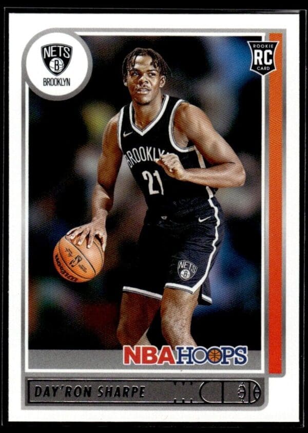 2021 NBA Hoops Brooklyn Nets #215 Day'Ron Sharpe RC Rookie