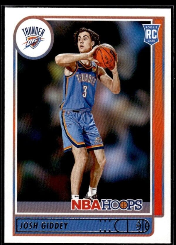 2021 NBA Hoops Oklahoma City Thunder #202 Josh Giddey RC Rookie