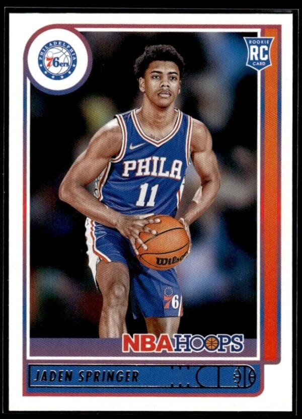 2021 NBA Hoops Philadelphia 76ers #239 Jaden Springer RC Rookie