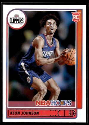 2021 NBA Hoops Los Angeles Clippers #205 Keon Johnson RC Rookie