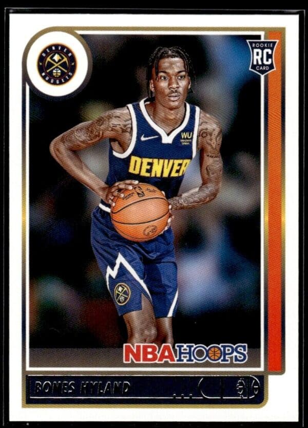_10 2021 NBA Hoops Denver Nuggets #224 Bones Hyland RC Rookie