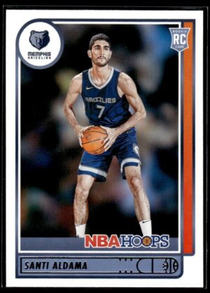 _10 2021 NBA Hoops Memphis Grizzlies #207 Santi Aldama RC Rookie