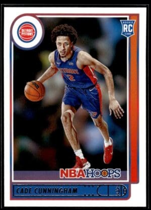 _10 2021 NBA Hoops Detroit Pistons #201 Cade Cunningham RC Rookie