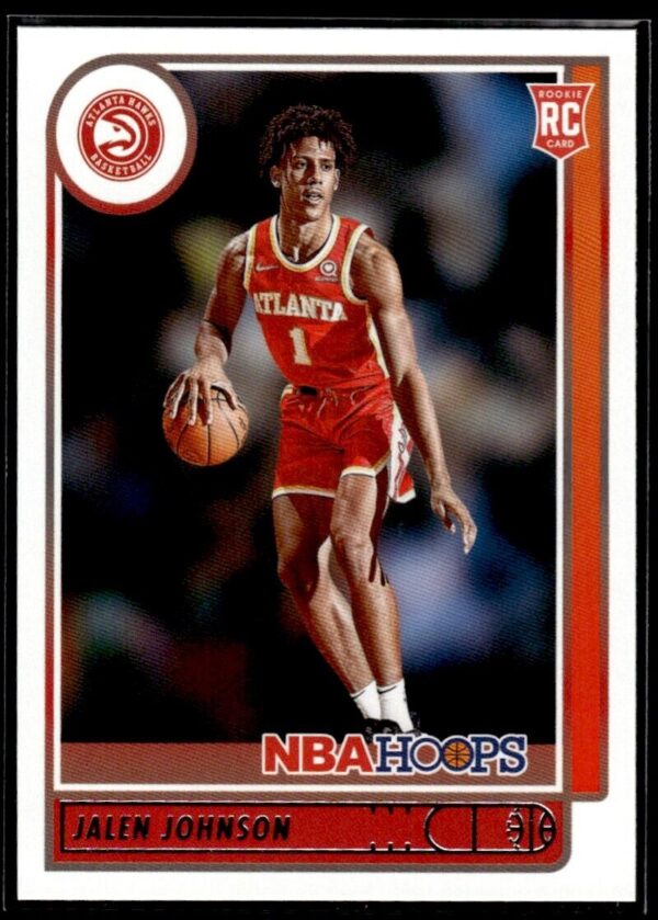 _10 2021 NBA Hoops Atlanta Hawks #213 Jalen Johnson RC Rookie