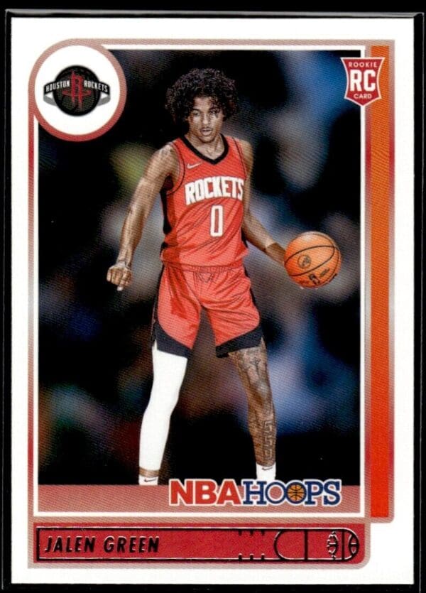_10 2021 NBA Hoops Houston Rockets #218 Jalen Green RC Rookie