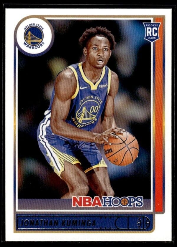 _10 2021 NBA Hoops Golden State Warriors #219 Jonathan Kuminga RC Rookie