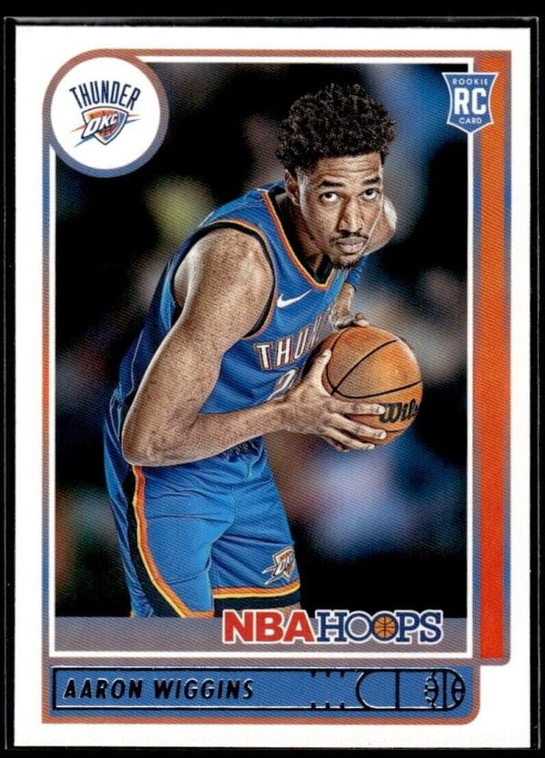 _10 2021 NBA Hoops Oklahoma City Thunder #247 Aaron Wiggins RC Rookie