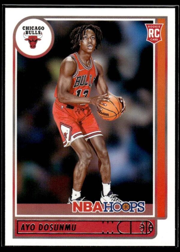 _10 2021 NBA Hoops Chicago Bulls #240 Ayo Dosunmu RC Rookie