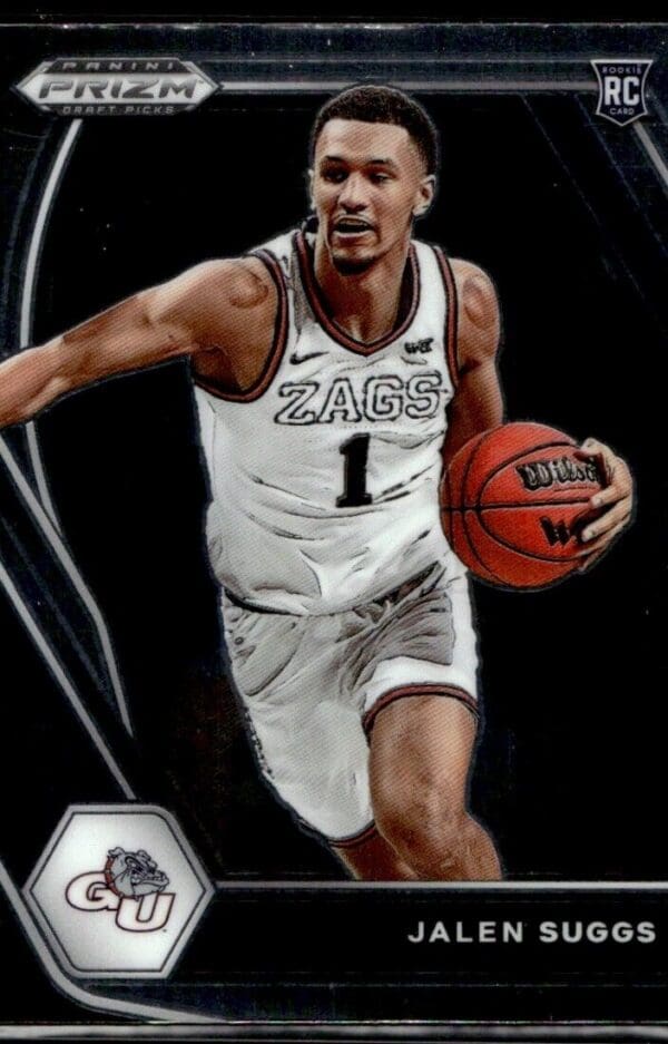 _10 2021 Panini Prizm Draft Picks Gonzaga Bulldogs #3 Jalen Suggs RC Rookie